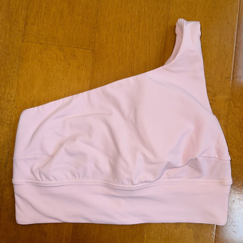 lululemon align asymmetrical bra. size 8. light pink